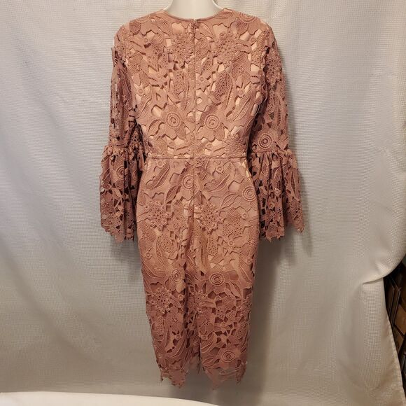 Rachel Parcell Sz Small Windsor Dress Dusty Rose Pink Wedding Event Formal - Picture 8 of 16